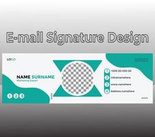 progettazione della firma e-mail vettore
