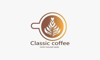 caffè classico marchio caffetteria logo modello illustrazione vettoriale caffè dolce logo