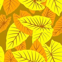 modello di foglie tropicali senza soluzione di continuità vettore