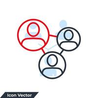 icona di connessione logo vettoriale illustration.people modello di simbolo per la raccolta di grafica e web design