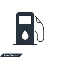 illustrazione vettoriale del logo dell'icona della stazione di servizio. modello di simbolo della pompa del carburante per la raccolta di grafica e web design