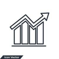 illustrazione vettoriale del logo dell'icona del grafico a barre. modello di simbolo di statistiche per la raccolta di grafica e web design