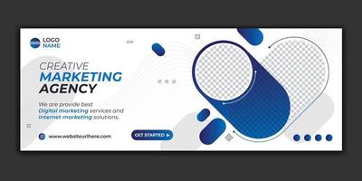 banner di marketing digitale design banner per social media vettore