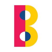 moderno astratto geometrico b alfabeto font design vettore