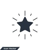 illustrazione vettoriale del logo dell'icona della stella lucida. modello di simbolo di eccellenza per la raccolta di grafica e web design