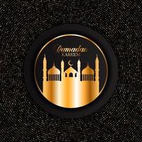 elegante sfondo ramadan kareem con puntini dorati vettore