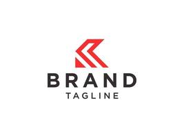 lettera iniziale k logo. stile ellisse lineare rossa con linea isolata su sfondo bianco. utilizzabile per loghi aziendali e tecnologici. elemento del modello di progettazione logo vettoriale piatto.