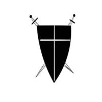 simbolo disegnato a mano del cristianesimo vettore