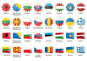 Vector Europa bandiere