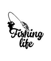 illustrazione della vita di pesca vettore