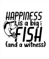 disegno della maglietta di citazioni di vettore del logo di pesca