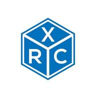 xrc lettera logo design su sfondo nero. xrc creative iniziali lettera logo concept. disegno della lettera xrc. vettore