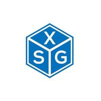 xsg lettera logo design su sfondo nero. xsg creative iniziali lettera logo concept. disegno della lettera xsg. vettore