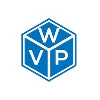 design del logo della lettera wvp su sfondo nero. wvp creative iniziali lettera logo concept. disegno della lettera wvp. vettore