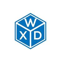 wxd lettera logo design su sfondo nero. wxd creative iniziali lettera logo concept. disegno della lettera wxd. vettore