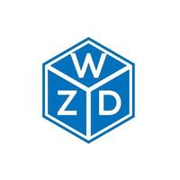 wzd lettera logo design su sfondo nero. wzd creative iniziali lettera logo concept. disegno della lettera wzd. vettore