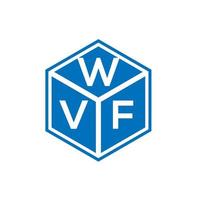 wvf lettera logo design su sfondo nero. wvf creative iniziali lettera logo concept. disegno della lettera wvf. vettore