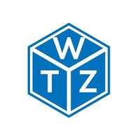 wtz lettera logo design su sfondo nero. wtz creative iniziali lettera logo concept. wtz disegno della lettera. vettore