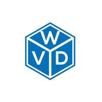 wvd lettera logo design su sfondo nero. wvd creative iniziali lettera logo concept. disegno della lettera wvd. vettore