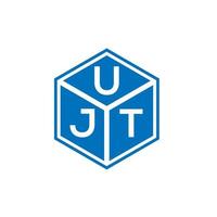 ujt lettera logo design su sfondo nero. ujt creative iniziali lettera logo concept. disegno della lettera ujt. vettore