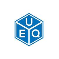 design del logo della lettera ueq su sfondo nero. ueq creative iniziali lettera logo concept. design della lettera ueq. vettore