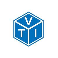 vti lettera logo design su sfondo nero. vti creative iniziali lettera logo concept. disegno della lettera vti. vettore