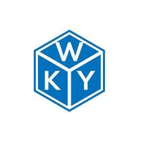 wky lettera logo design su sfondo nero. wky creative iniziali lettera logo concept. design della lettera wky. vettore