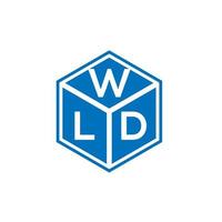 wld lettera logo design su sfondo nero. wld creative iniziali lettera logo concept. disegno della lettera wld. vettore