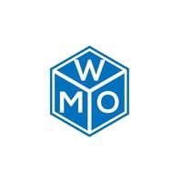 wmo lettera logo design su sfondo nero. wmo creative iniziali lettera logo concept. disegno della lettera wmo. vettore