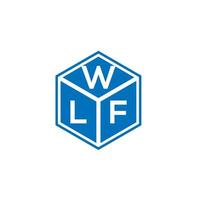 wl lettera logo design su sfondo nero. wlf creative iniziali lettera logo concept. disegno della lettera wlf. vettore