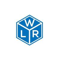 wlr lettera logo design su sfondo nero. wlr creative iniziali lettera logo concept. disegno della lettera wlr. vettore
