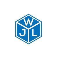 wjl lettera logo design su sfondo nero. wjl creative iniziali lettera logo concept. wjl disegno della lettera. vettore