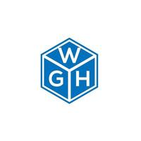 wgh lettera logo design su sfondo nero. wgh creative iniziali lettera logo concept. disegno della lettera wgh. vettore