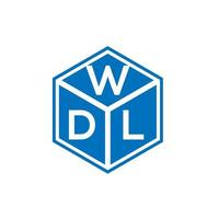 logo della lettera wdl su sfondo nero. wdl creative iniziali lettera logo concept. disegno della lettera wdl. vettore