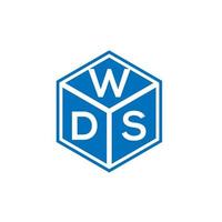 wds lettera logo design su sfondo nero. wds creative iniziali lettera logo concept. disegno della lettera wds. vettore