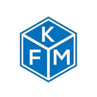 design del logo della lettera kfm su sfondo nero. kfm creative iniziali lettera logo concept. disegno della lettera kfm. vettore
