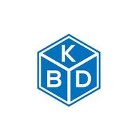 kbd lettera logo design su sfondo nero. kbd creative iniziali lettera logo concept. disegno della lettera kbd. vettore