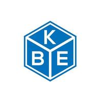 kbe lettera logo design su sfondo nero. kbe creative iniziali lettera logo concept. disegno della lettera kbe. vettore