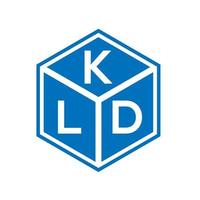 kld lettera logo design su sfondo nero. kld creative iniziali lettera logo concept. disegno della lettera kld. vettore