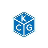 kcg lettera logo design su sfondo nero. kcg creative iniziali lettera logo concept. disegno della lettera kcg. vettore