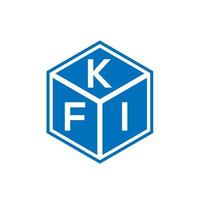 kfi lettera logo design su sfondo nero. kfi creative iniziali lettera logo concept. disegno della lettera kfi. vettore