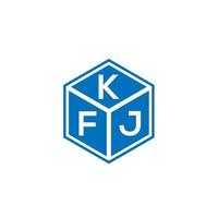 kfj lettera logo design su sfondo nero. kfj creative iniziali lettera logo concept. disegno della lettera kfj. vettore