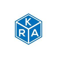 kra lettera logo design su sfondo nero. kra creative iniziali lettera logo concept. disegno della lettera kra. vettore