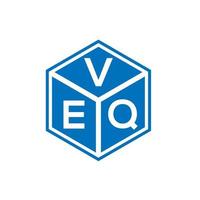 veq lettera logo design su sfondo nero. veq creative iniziali lettera logo concept. disegno della lettera veq. vettore
