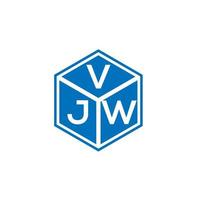 vjw lettera logo design su sfondo nero. vjw creative iniziali lettera logo concept. disegno della lettera vjw. vettore