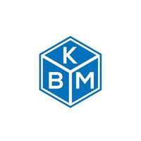 kbm lettera logo design su sfondo nero. kbm creative iniziali lettera logo concept. disegno della lettera kbm. vettore
