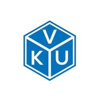vku lettera logo design su sfondo nero. vku creative iniziali lettera logo concept. disegno della lettera vku. vettore