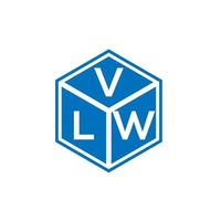 vlw lettera logo design su sfondo nero. vlw creative iniziali lettera logo concept. disegno della lettera vw. vettore