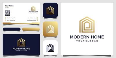 logo moderno vettore casa per edilizia, casa, immobiliare, edilizia, proprietà. modello di design del logo professionale alla moda e alla moda minimale e design del biglietto da visita