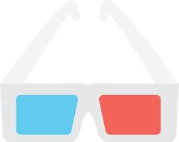 icona di occhiali 3d. icona di occhiali 3d. occhiali per il simbolo del cinema. segno di occhiali da film cinematografici. vettore